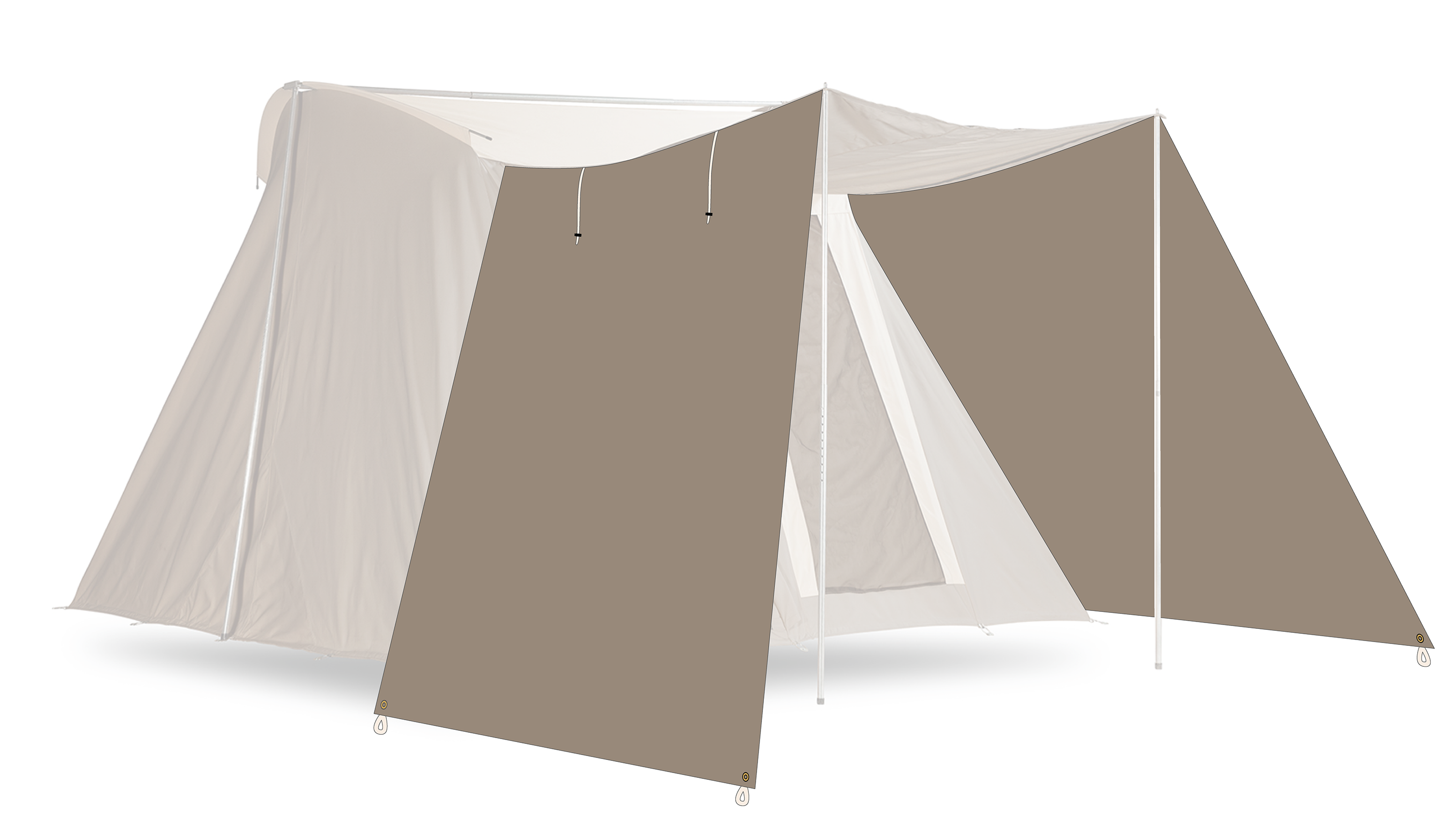 Springbar Cotton Portico Awning Panels for Traveler and Family Camper