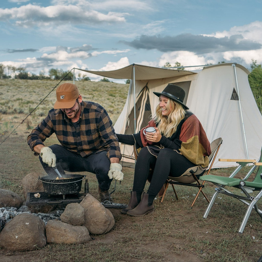 romantic couples glamping with springbar canvas tent 