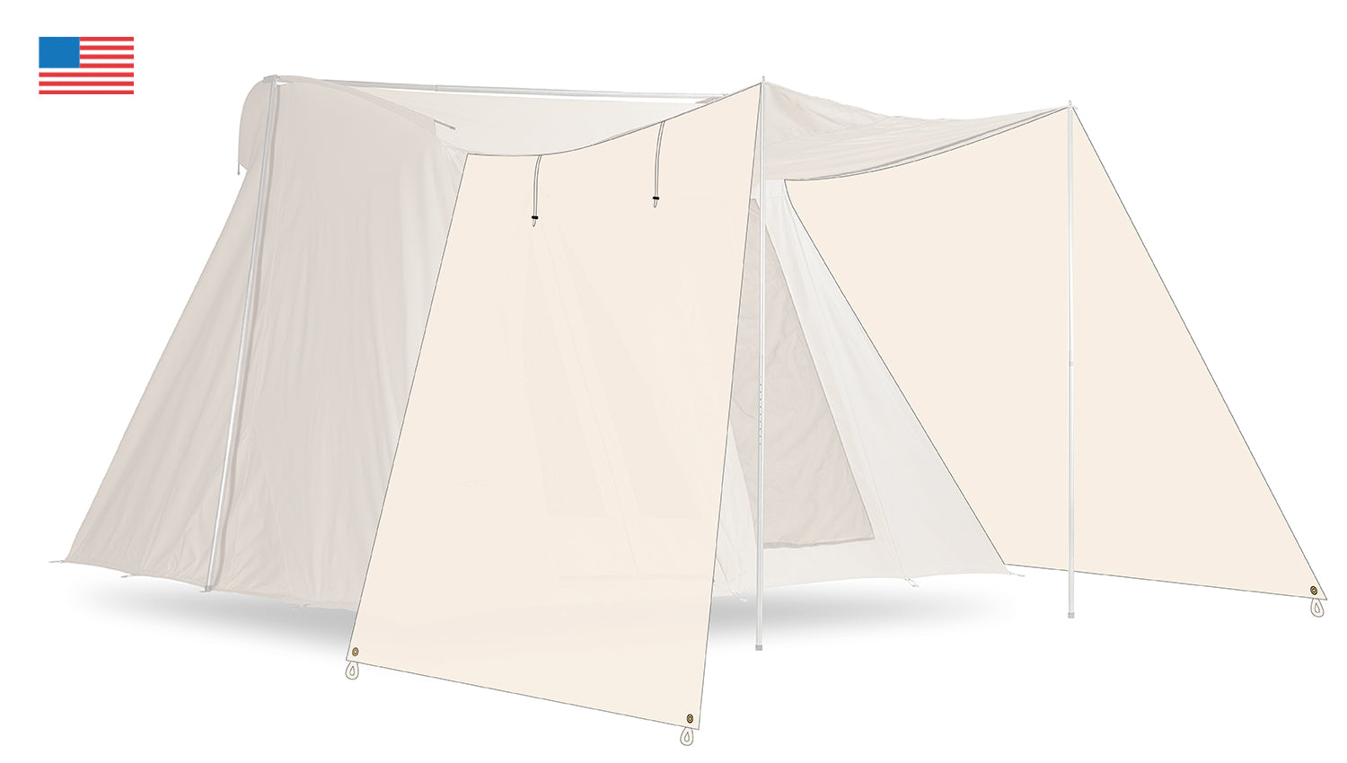 Springbar Cotton Portico Awning Panels for Traveler and Family Camper