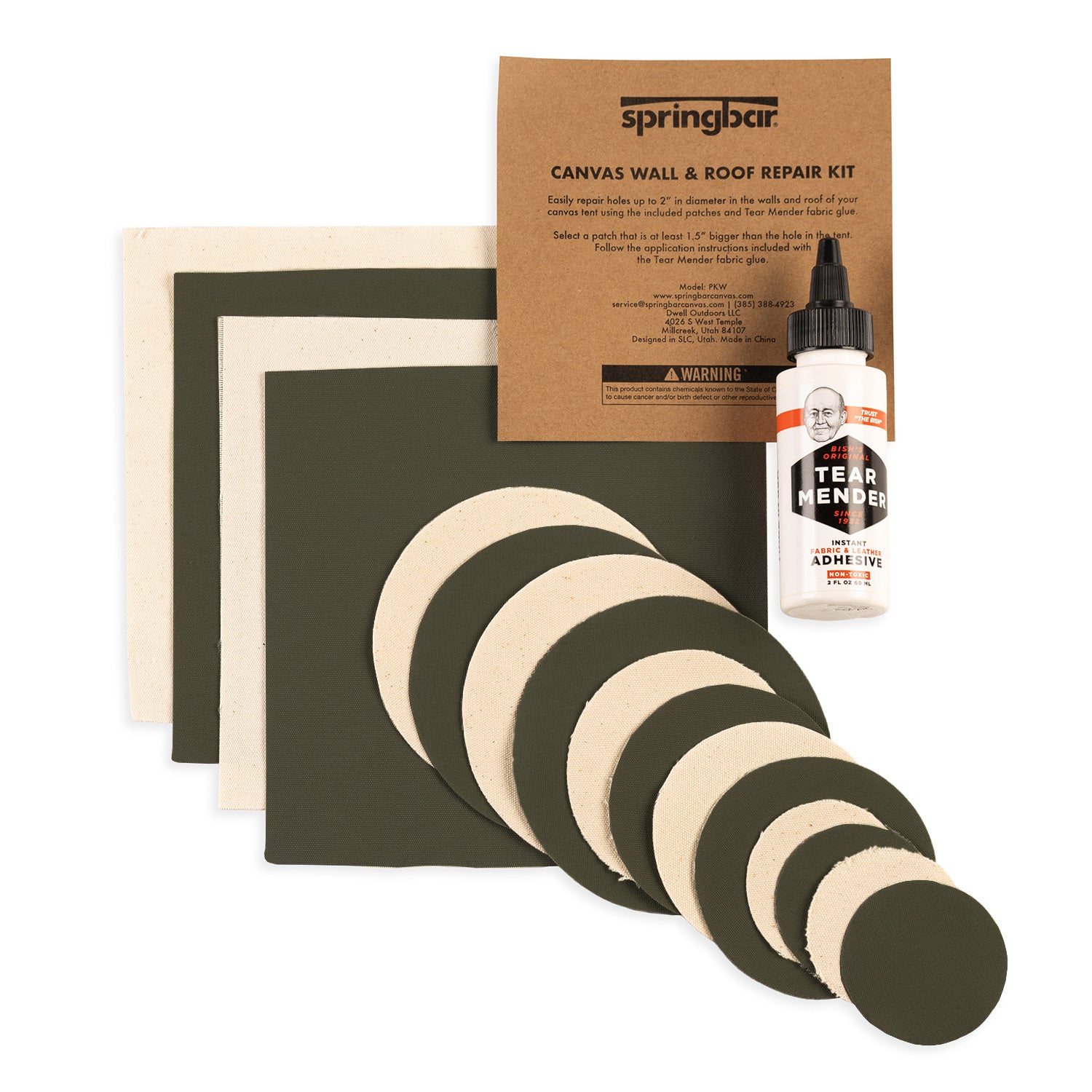 patch for tent SPRINGBAR CANVAS TENT PATCH KIT