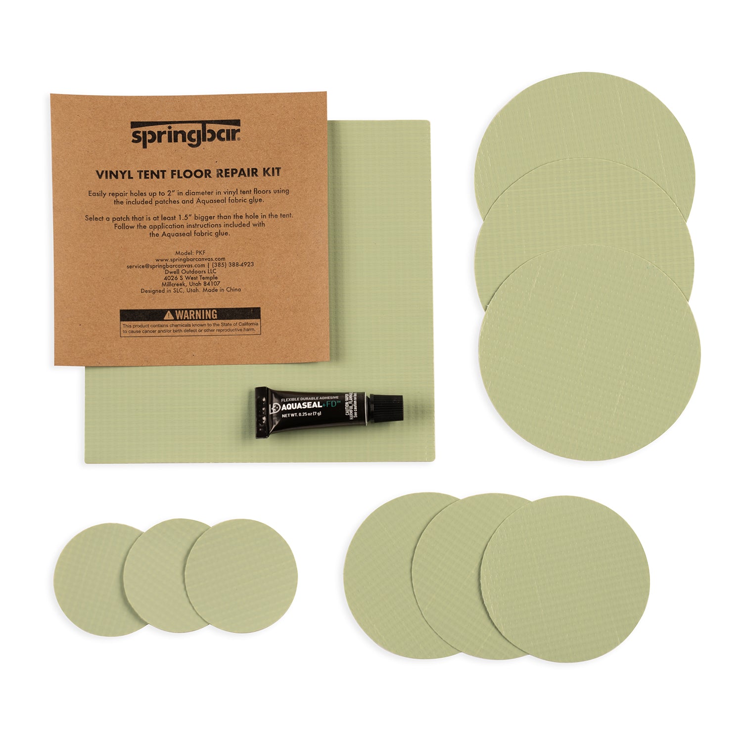 tent repair patch SPRINGBAR TENT FLOOR VINYL PATCH KIT
