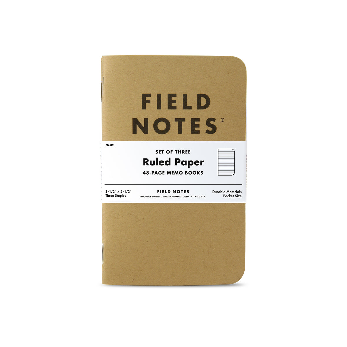 FIELD NOTES - RULED PAPER (3 PACK)